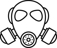 Gas mask coloring pages vector