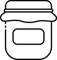 A jar of jam with a lid on it vector
