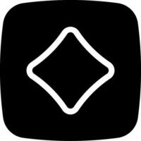 A black square with a diamond in the middle vector
