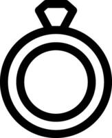 A black and white ring icon vector