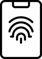 A black and white icon of a wifi signal vector