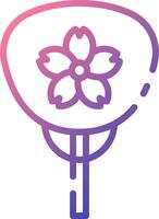 A flower on a stick icon vector