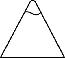 A triangle with a line through it vector