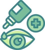 Eye and syringe icon illustration vector