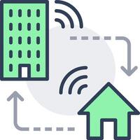 Home automation with wifi and smart home vector