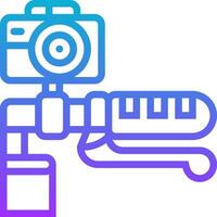 A camera and a keyboard on a white background vector