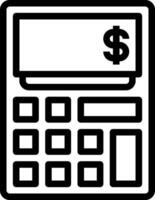 A calculator with a dollar sign on it vector
