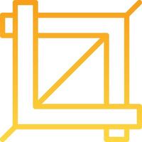 A yellow square with a line through it vector