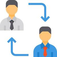Two men are shown with arrows pointing to their heads vector