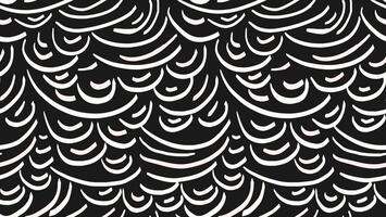 Black and white plain print. Abstract organic shapes seamless pattern. hand drawn sketch unique forms semicircle lines. Contemporary minimalist ornament vector