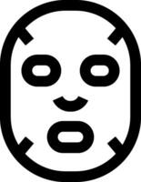 A black and white image of a mask vector