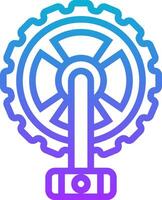 A bicycle wheel with gears on it vector
