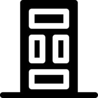 A black and white icon of a tall building vector