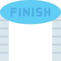 A blue sign with the word finish on it vector