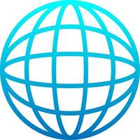 A blue globe with a white background vector