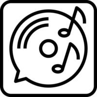 A music note and a disc icon vector
