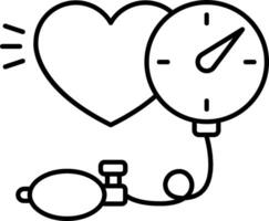 A blood pressure meter and heart monitor vector