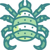 A green scorpion with dots on its back vector