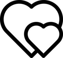 A black and white heart icon vector