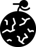 A black and white icon of a man running on a ball vector