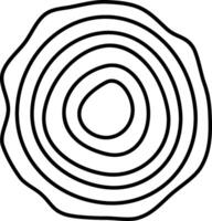 A black and white drawing of a tree trunk vector
