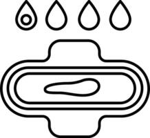 A black and white image of a toilet with four drops vector