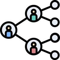 A diagram of people connected to each other vector