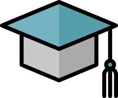 A graduation cap with a tassel on it vector