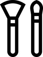 A black and white image of two tools vector