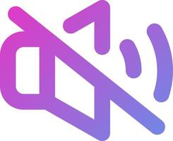 A purple and pink icon with a speaker vector