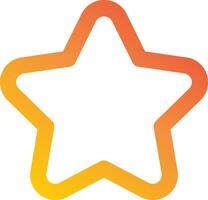 A star icon with orange and yellow colors vector