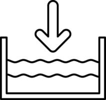 Water level indicator icon vector
