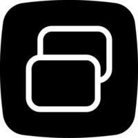 A black and white square with two squares on it vector