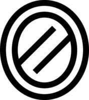 No entry sign in a circle vector