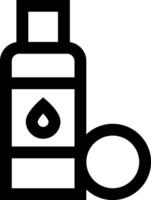 A bottle of oil and a spoon vector