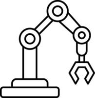 A robot arm with a wrench on it vector