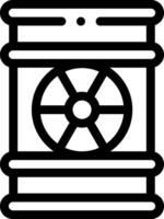 A black and white icon of a wheel vector