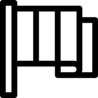 A black and white icon of a flag vector