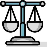 An icon of a balance scale vector
