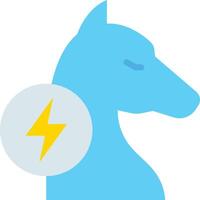 A blue horse with a lightning bolt on its head vector