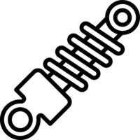 A black and white image of a spring vector