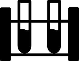 A black and white image of a test tube vector