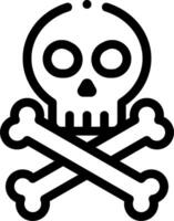 A skull and crossbones icon on a white background vector