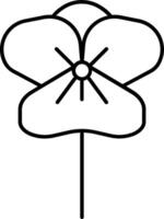 A black and white drawing of a flower vector
