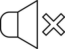 An x and a speaker icon on a white background vector