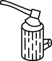 A black and white drawing of a can of paint vector