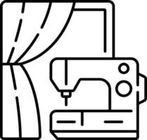 Sewing machine icon vector