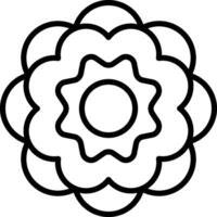 A flower with a central flower in the center vector