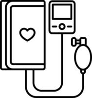 A medical device with a heart monitor and a blood pressure monitor vector