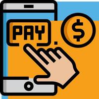 Pay with your phone vector